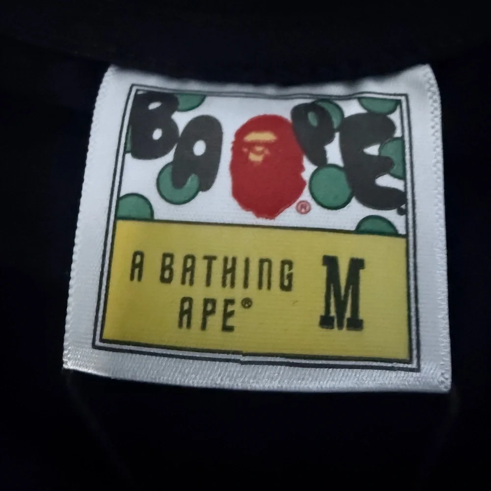 Bape A Bathing Ape Burberry Plaid Ape Head Black T Shirt Camo NWT Tee Men Size M - Picture 7 of 8